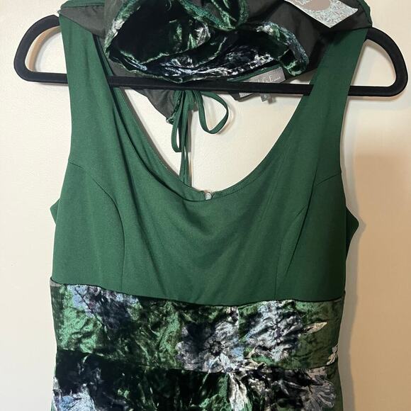 Eva Franco Green Velvet Parlor Rose Velvet
Sleeveless High Low Brie Dress 6 - Picture 6 of 10